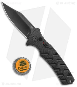 Boker Plus Strike Bowie Automatic Knife Black (3.25" Black ) -Knife Craft Shop Boker Plus Strike Bowie Auto Black Black BHQ 125300 jr bottlecap