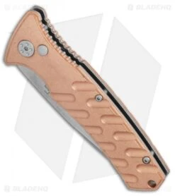 Boker Plus Strike Copper Automatic Knife (3.25" Stonewash) -Knife Craft Shop Boker Plus Strike Copper Automatic Knife 3.25 Stonewash BHQ 99645 LS Spine
