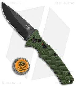 Boker Plus Strike Drop Point Automatic Knife OD Green (3.25" Black D2) 9 Boker Plus Strike Drop Point Automatic Knife OD Green (3.25" Black D2) -Knife Craft Shop Boker Plus Strike DP Auto OD Green Black BHQ 97033 jr bottlecap