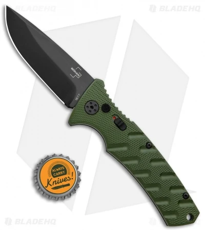 Boker Plus Strike Drop Point Automatic Knife OD Green (3.25" Black D2) 6 Boker Plus Strike Drop Point Automatic Knife OD Green (3.25" Black D2) - Image 4