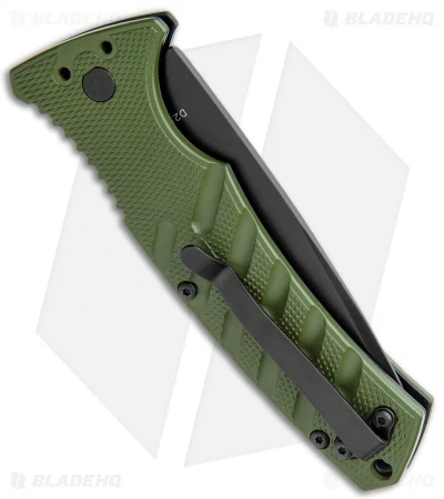 Boker Plus Strike Drop Point Automatic Knife OD Green (3.25" Black D2) 5 Boker Plus Strike Drop Point Automatic Knife OD Green (3.25" Black D2) - Image 3