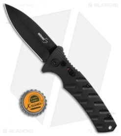 Boker Plus Strike Dagger Automatic Knife Black (3.25" Black D2) -Knife Craft Shop Boker Plus Strike Dagger Auto Black Black 01BO428NSOI BHQ 97035 jr bottlecap