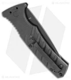 Boker Plus Strike Tanto Automatic Knife (3.25" Black Serr D2) -Knife Craft Shop Boker Plus Strike Tanto Automatic Knife 3.25 Black Serr 01BO401N LS Side
