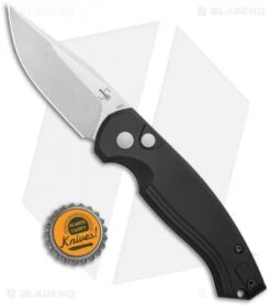 Boker Plus Vox Karakurt Automatic Knife Black Aluminum (3" Stonewash) 01BO363 -Knife Craft Shop Boker Plus Vox Karakurt Auto Black Aluminum SW 01BO363 BHQ 120631 jr bottlecap