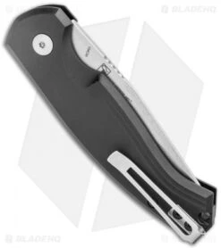 Boker Plus Vox Karakurt Automatic Knife Black Aluminum (3" Stonewash) 01BO363 -Knife Craft Shop Boker Plus Vox Karakurt Auto Black Aluminum SW 01BO363 BHQ 120631 jr side