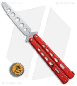 Boker Plus Balisong Trainer Butterfly Knife Red G-10 (4" Satin) 01BO712 -Knife Craft Shop Boker Plus balisong trainer red G10 satin BHQ 76461 er bottlecap
