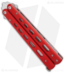 Boker Plus Balisong Trainer Butterfly Knife Red G-10 (4" Satin) 01BO712 -Knife Craft Shop Boker Plus balisong trainer red G10 satin BHQ 76461 er spine