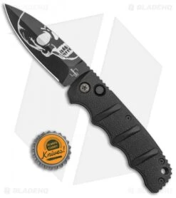 Boker Skull Kalashnikov Dagger Automatic Knife (3.25" Black D2) -Knife Craft Shop Boker Skull Kalashnikov Dagger Auto Black D2 BHQ 48870 jr bottlecap