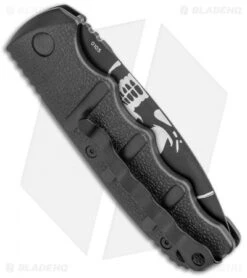 Boker Skull Kalashnikov Dagger Automatic Knife (3.25" Black D2) -Knife Craft Shop Boker Skull Kalashnikov Dagger Auto Black D2 BHQ 48870 jr side