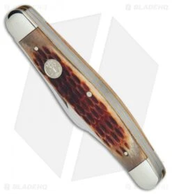Boker Stockman Knife 4" Brown Jigged Bone 110726 7 Boker Stockman Knife 4" Brown Jigged Bone 110726 -Knife Craft Shop Boker Stockman 4in Brown Jigged Bone BO110726 BHQ 40070 jr spine