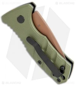 Boker Stubby Strike Desert Warrior CA Legal Auto Knife OD Green (1.9" Copper) -Knife Craft Shop Boker Stubby Strike CA Legal Auto OD Green Copper 01BO443NSOI BHQ 99649 jr side