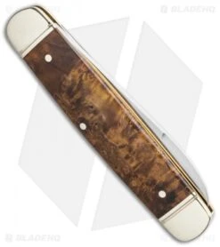 Boker Cattle Knife 4.5" Pocket Knife Curly Birch 8 Boker Cattle Knife 4.5" Pocket Knife Curly Birch -Knife Craft Shop Boker Traditional Cattle Knife 4.45in Curly Birch 110910 BHQ 111599 LS Side