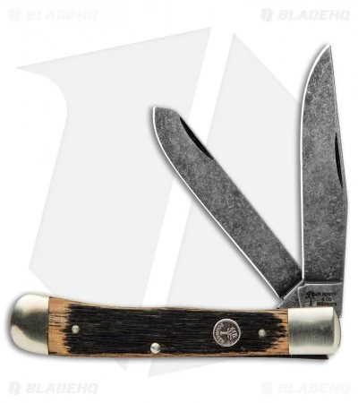 Boker Trapper Pocket Knife 4.25" Beer Barrel W/ Acid Washed Blades 3 Boker Trapper Pocket Knife 4.25" Beer Barrel W/ Acid Washed Blades