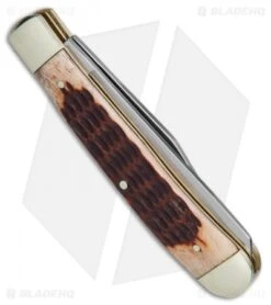 Boker Trapper Pocket Knife 4.25" Brown Jigged Bone 110732 8 Boker Trapper Pocket Knife 4.25" Brown Jigged Bone 110732 -Knife Craft Shop Boker Trapper Brown Jigged Bone BO110732 BHQ 40075 jr side