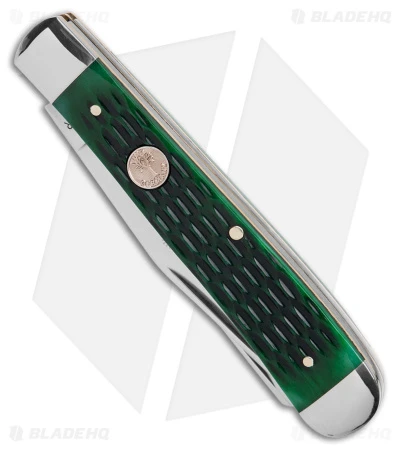 Boker Trapper Traditional Pocket Knife Jigged Green Bone (Polish D2) 4 Boker Trapper Traditional Pocket Knife Jigged Green Bone (Polish D2) - Image 2