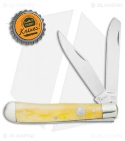 Boker Trapper Pocket Knife 4.25" Yellow Bone 110731 -Knife Craft Shop Boker Trapper Yellow Bone BO110731 BHQ 40074 jr bottlecap