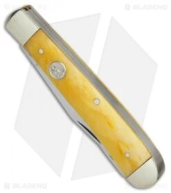 Boker Trapper Pocket Knife 4.25" Yellow Bone 110731 -Knife Craft Shop Boker Trapper Yellow Bone BO110731 BHQ 40074 jr spine