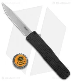 Boker USA OTF Automatic Knife Black Aluminum (3.5" Stonewash) 9 Boker USA OTF Automatic Knife Black Aluminum (3.5" Stonewash) -Knife Craft Shop Boker USA OTF Auto Black Aluminum SW 06EX260 BHQ 94101 jr bottlecap