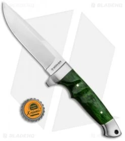 Boker Vollintegral 2.0 Fixed Blade Knife Green Curly Birch (4.6" Satin) -Knife Craft Shop Boker Vollintegral 2.0 Fixed Blade Green Curly Birch Satin BHQ 121106 jr bottlecap