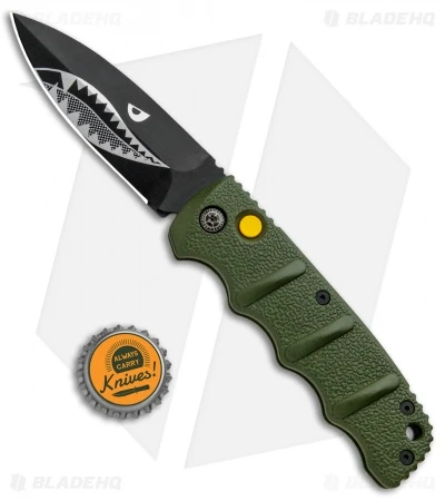 Boker Warhawk Kalashnikov Dagger Automatic Knife Green (3.25" Black D2) 7 Boker Warhawk Kalashnikov Dagger Automatic Knife Green (3.25" Black D2) - Image 5