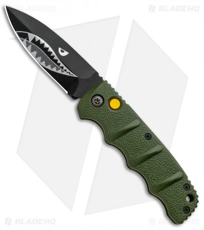 Boker Warhawk Kalashnikov Dagger Automatic Knife Green (3.25" Black D2) 3 Boker Warhawk Kalashnikov Dagger Automatic Knife Green (3.25" Black D2)