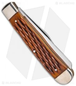 Boker H.J. Justin & Sons Trapper Knife 4" Jigged Bone 8 Boker H.J. Justin & Sons Trapper Knife 4" Jigged Bone -Knife Craft Shop Justin TS Trapper BHQ 115594 td side