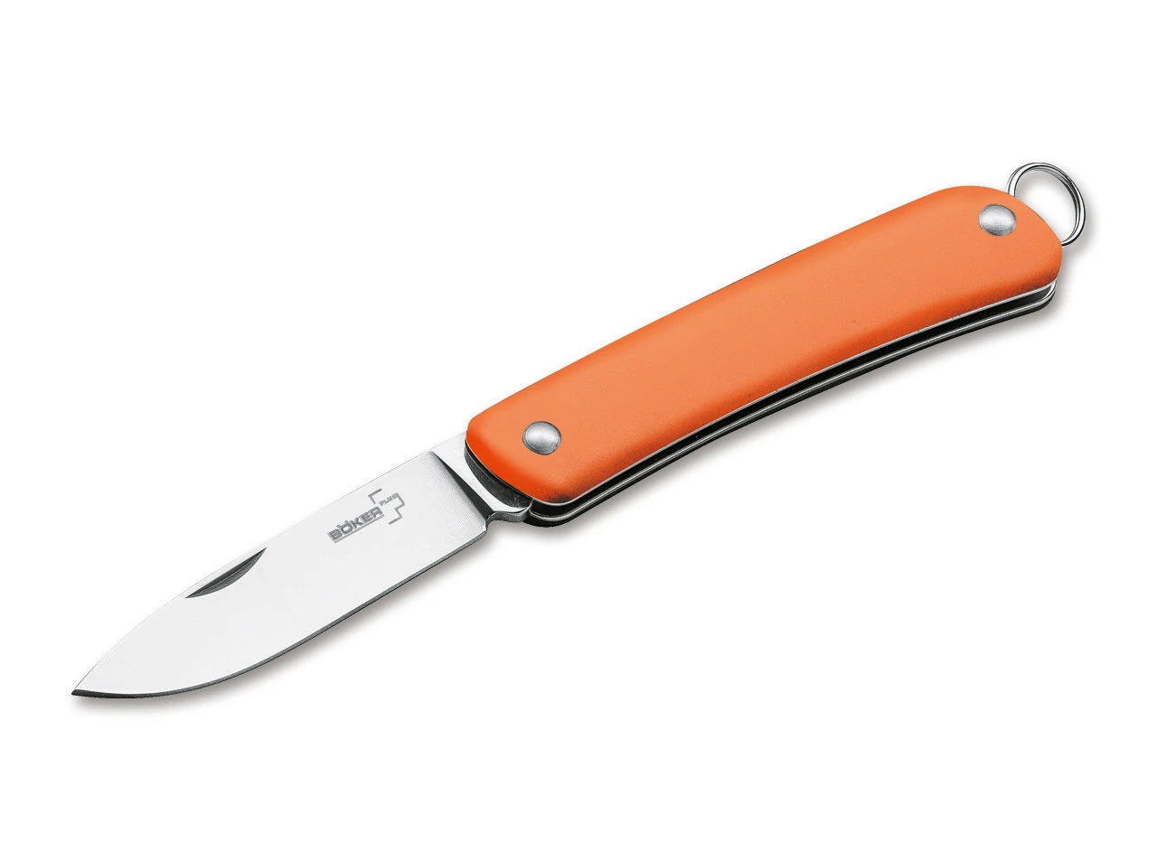 Boker Plus Mini Tech-Tool 1 Keychain Folding Knife BOP01BO880, 2.05" 12C27 Plain Blade, Synthetic Orange GITD Handles 3 Boker Plus Mini Tech-Tool 1 Keychain Folding Knife BOP01BO880, 2.05" 12C27 Plain Blade, Synthetic Orange GITD Handles