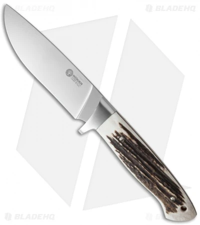 Boker Arbolito Hunter Fixed Blade Knife Stag (4.75" Satin) 02BA351H 3 Boker Arbolito Hunter Fixed Blade Knife Stag (4.75" Satin) 02BA351H