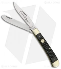 Boker Trapper Pocket Knife 4.25" Black Jigged Bone 110733