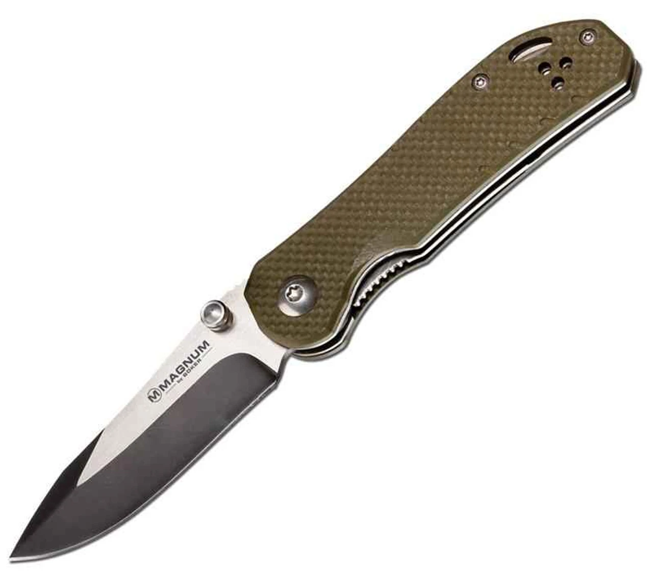 Boker Magnum Warden Folding Knife, 440 Steel, G-10 Handle 3 Boker Magnum Warden Folding Knife, 440 Steel, G-10 Handle