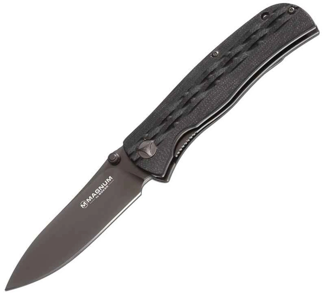 Boker Magnum Weaver Folding Knife, 440, Black G-10 Handle 3 Boker Magnum Weaver Folding Knife, 440, Black G-10 Handle